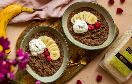 Fitness recept: fehérjés quinoa csokoládé és banán gazdag ízével