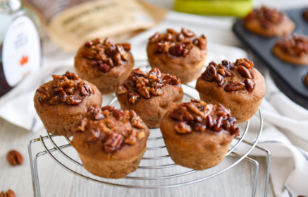 Fitness recept: édesburgonyás muffin karamellizált pekándióval