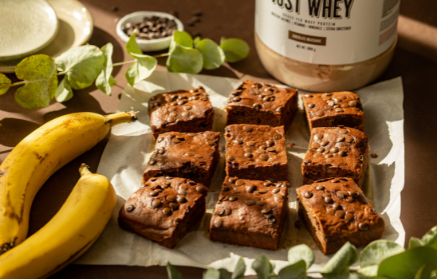 Fitness recept: fehérjével teli banános brownie
