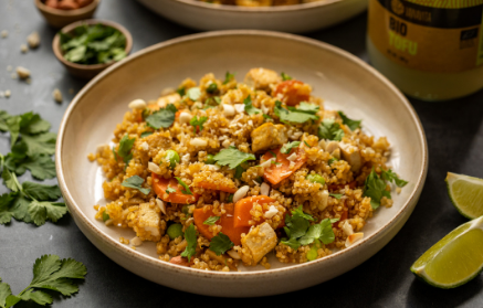 Fitness recept: quinoa stir-fry tofuval és földimogyoróval